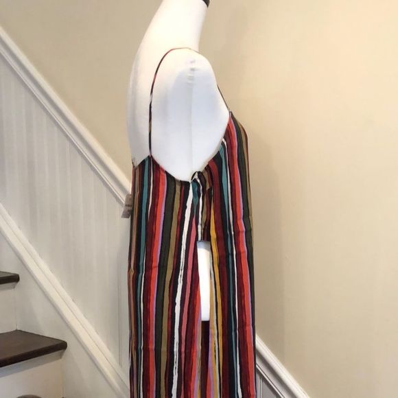 FREE PEOPLE Spaghetti Strap Rainbow Longline Tank W. Open Sides Sz Small NWT - Picture 4 of 10